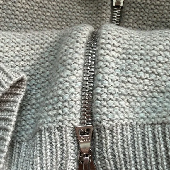 Prada made in Italy vintage gray zipper front sweater cardigan size 42